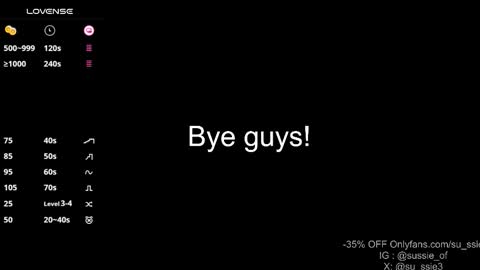 su_ssie online show from January 13, 11:13 pm