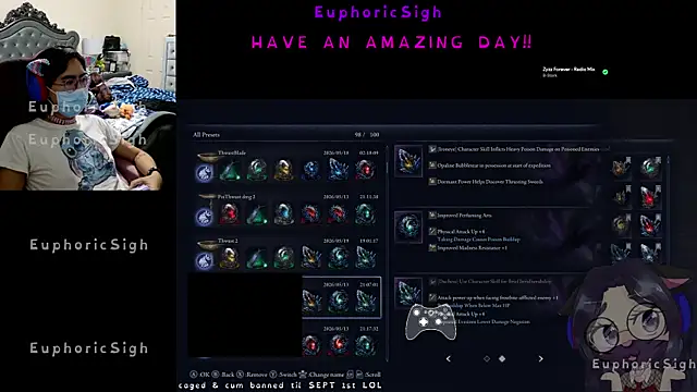 EuphoricSigh online show from June 4, 10:35 pm